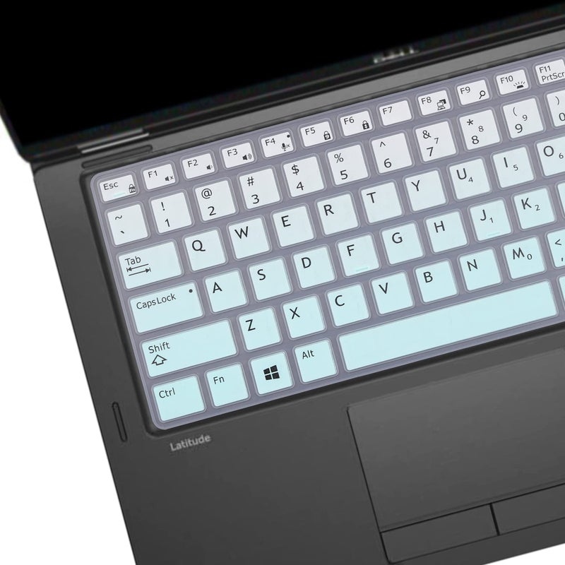 MUBUY-GOL MUBUY Keyboard Cover Fit Dell Latitude 7290 7280 7380 7390 5290, Dell Latitude E5250 E5270 E7250 E7270 E7370 E7389 Soft-Touch Protective Skin- Mint Green - Image 2